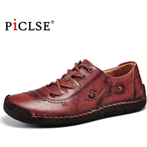 Handmade Classic Casual Leather Shoes Men Loafers Genuine leather Men Shoes Comfortable Moccasins Shoes zapatos de hombre