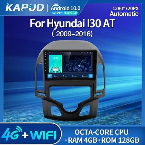 Kapud Android 10.0 Auto Radio 9" Car Multimedia Player Stereo For Hyundai i30 AT 2009-2016 GPS Navigation