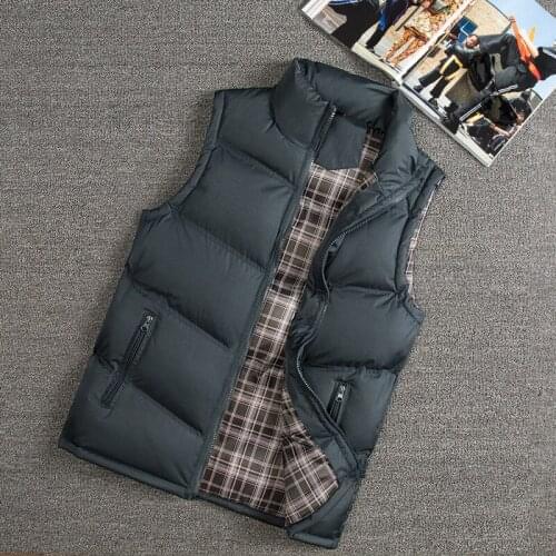 Mens Vests Duck Down 2019 Spring Winter Warm Sleeveless Vest Jacket Men Vest Outwear Casual Waistcoat Man
