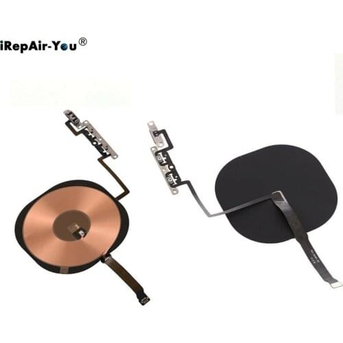 NFC Chip For iPhone 8 Plus X XR XS 11 Pro Max Wireless Charging Charger Panel Coil Sticker With Volume Button Flex Cable