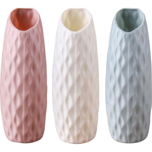 Nordic Style Plastic Vase Modern Floriculture Flower Pot Desktop Simple Plants Holder For Home Office Table Decoration Ornament