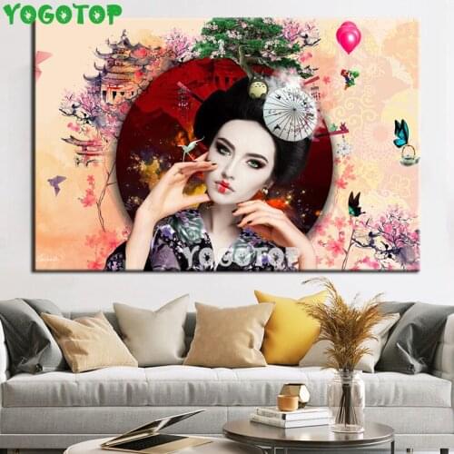 Full Square round drill Diamond painting japan classical beauty Diamond embroidery Japanese singer, geisha Cross stitch YY5266