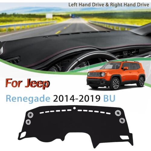 For Jeep Renegade 2014-2019 BU Anti-Slip Mat Dashboard Cover Pad Sunshade Dashmat UV proof instrument panel mat Accessories 2018