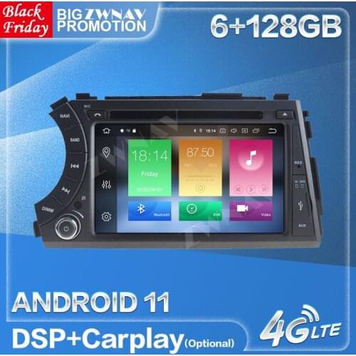6+128G Android 11 Radio Receiver For Ssangyong Kyron Actyon Micro 2005+ Car GPS Multimedia Audio Stereo Video Player Head Unit