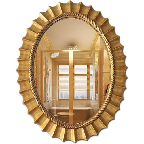 European Style Modern Classic Bathroom Mirror Make-up Mirror Wall Decor Living Room Ornaments