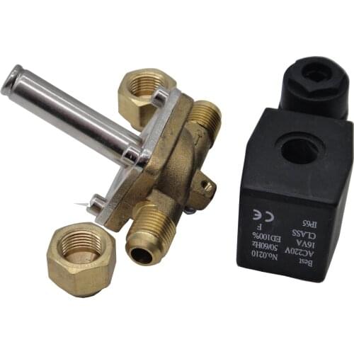 Bi-flow Normal Close solenoid valves with 12mm ODF solder optimize pipelines design of freezers which is defrosted by hot gas