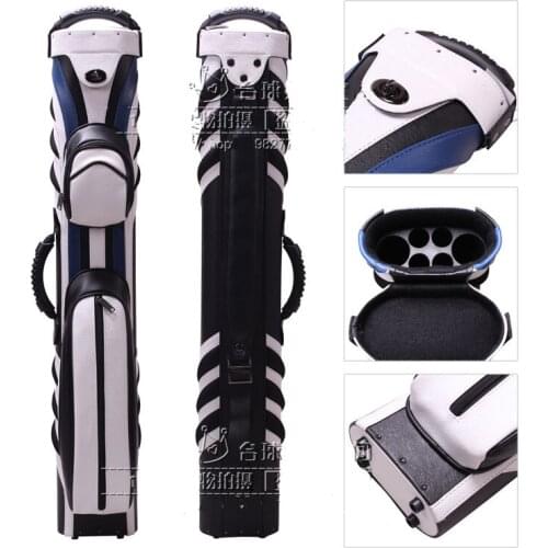 Cuppa High Quality 6 Holes Pool Cue Cases Leather PU Billiard Accessories White With Blue Black Color China