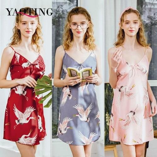 Женские шелковые ночные сорочки YAO TING China At AliExpress