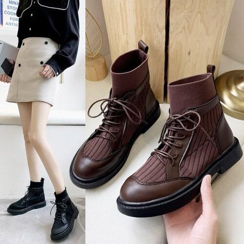 Woman Shoes New Autumn Winter Ladies Platform Boots Fashion Sock Keep Warm Boots Snow Non-slip Wild Fashion Chelsea Boots Women