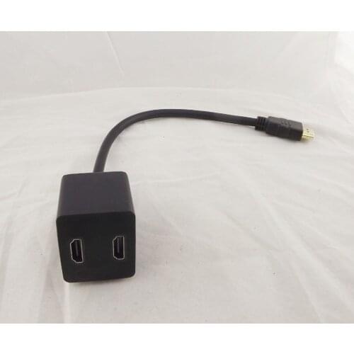 10pcs 1X HDMI Male to 2X HDMI Female Y Splitter Switch HDTV PS3 Adapter Cable 1FT