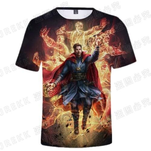 2021 Summer Marvel Doctor Strange 3D T Shirt Men Women Children Casual Boy girl Kids Streetwear Printed T-shirt Tops Cool Tee