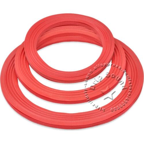 2pcs For 8"/10"/12" inch Speaker Cloth Edge 3-Ring Bass Subwoofer Woofer Surround Circle Speaker Repair Parts #Red
