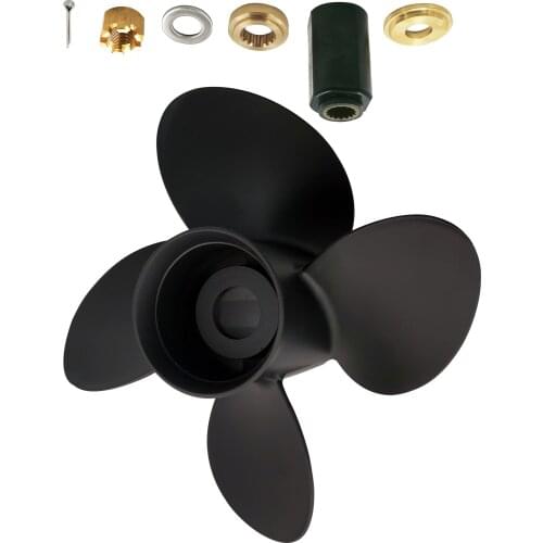 4 blade 12 7/8x19 for Hidea 15 teeth spline 50-130hp Interchangeable hub with hub kits marine aluminium propellers