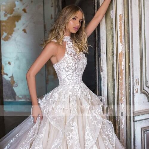 Baroque Summer Sleeveless Wedding Dresses