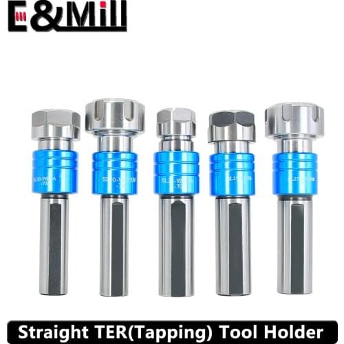 C20 C25 C32 straight shank tool holder ER16 ER20 ER25 ER32 VER TER retractable tapping floating tool holder for cnc lathe drill