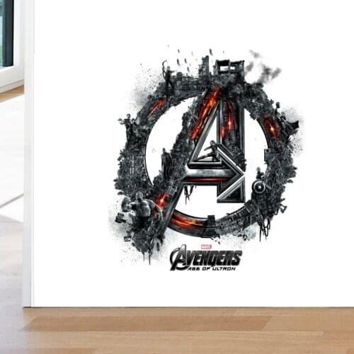 Disney Super Hero Figures The Avengers Wall Stickers For Kids Room Pvc Wall Decals Home Decor Living Room Boy Room Decoration