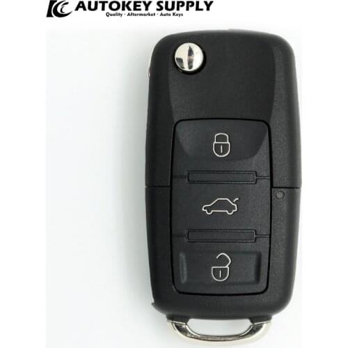 FORVW 3 Golf Passat Jetta Button Remote Flip Key Shell Without Battery Holder AKVWF116