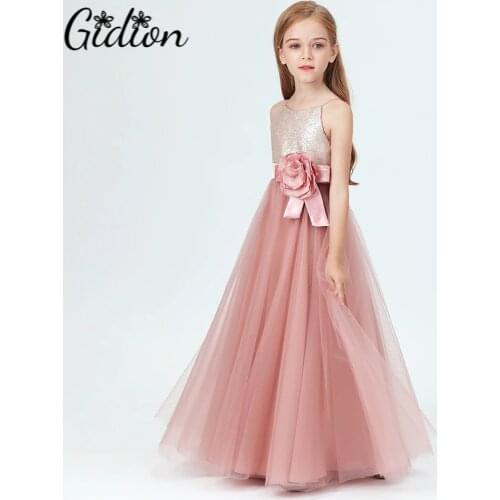 Tulle Flower Girl Dress Party For Wedding Birthday Ball Gown First Holy Communion Prom Dresses Junior Bridesmaid Dresses