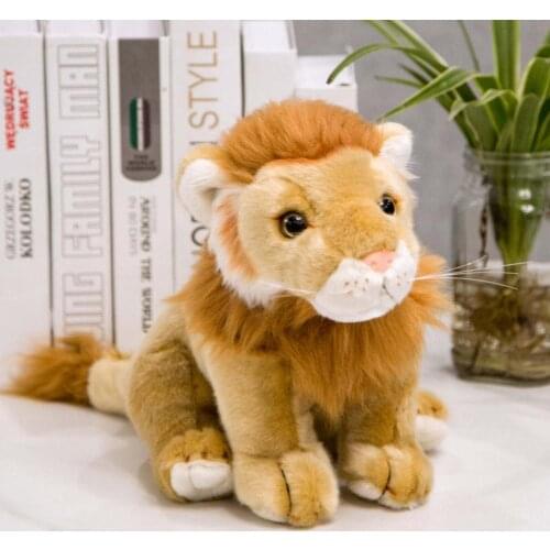 20cm 30cm 40cm lion toy lifelike wild animal male lion plush toy stuffed animal lion soft doll kids toys children birthday gift