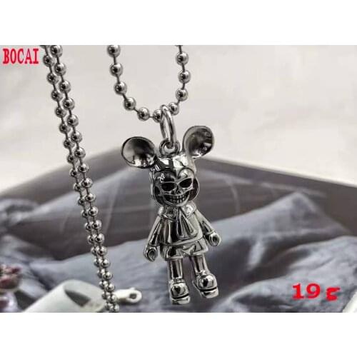 Real 925 sterling silver pendant for men and women, Gothic style, personality jewelry, trendy person, Korean version of necklace