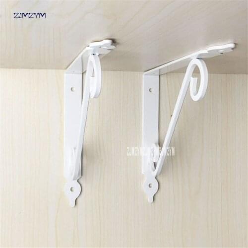 Hot sale 2pcs/lot European-style Iron Triangle Bracket Wall Right Angle Bracket Fixed Load Bearing Frame with Black / White