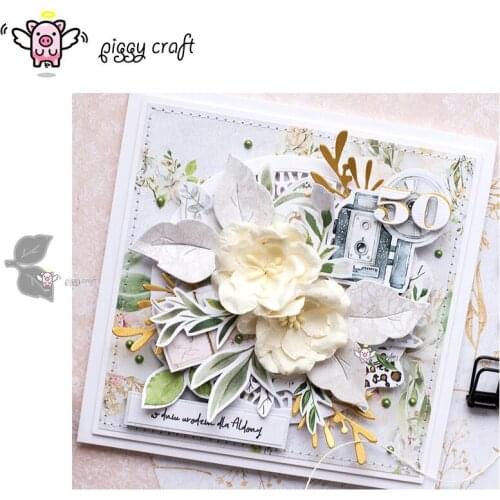 Piggy Craft metal cutting dies cut die mold Leaf decoration Scrapbook paper craft knife mould blade punch stencils dies