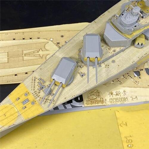 Model Ship Wooden Deck Masking Sheet for 1/350 Bismarck Battleship Model CY350081 Trumpeter 05358 Accessories
