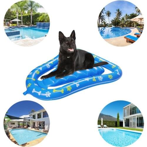 Pool Inflatable Board for Pet Puppy Dog Cat Swimming Floating Mat Hollow Bed Cushion Water Hammock Float Summer Pets Shower Toys