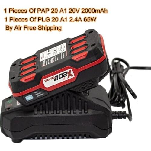New 20V 2000mAh Battery PAP20A1 and 2.4A Charger PLG20A4 for Parkside 20V Team Cordless Power Tools