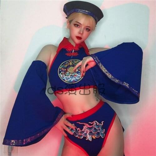 New Halloween Costume Nightclub Bar Gogo Dancer Stage Performance Clothes Female Zombie Cosplay Festival Rave Outfits DWY4909