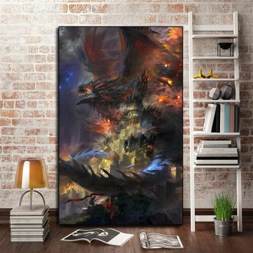 World Of Warcrafts Wallpaper Canvas Posters Prints Wall Art Oil Painting Decorative Picture Bedroom Home Decoration HD
