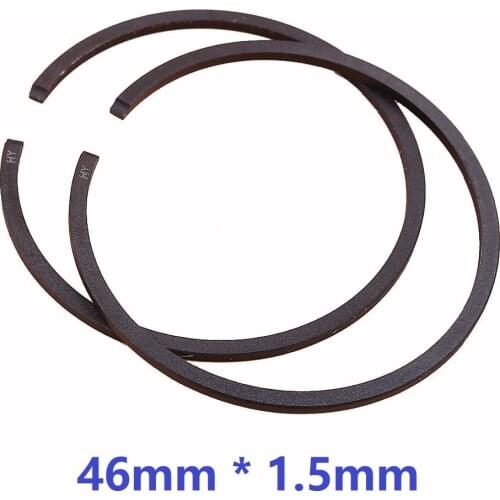 2Pcs/lot Piston Ring 46mm * 1.5mm For Husqvarna 51 55 55 Rancher EU1 & EPA 257 357 XP 359 EPA Chainsaw 503289014 , 503289028