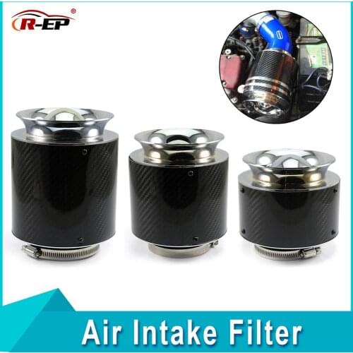 R-EP Universal Carbon Air Filter 3inch Supercharger Hood Sports High-Flow Performance Air Intake Filters Car Parts