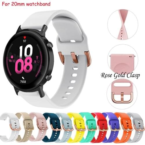 20mm Official Silicone Band For Huawei Watch GT2 42mm Original Watchband For Huawei Watch 2 Sport Wristband Replacement Bracelet