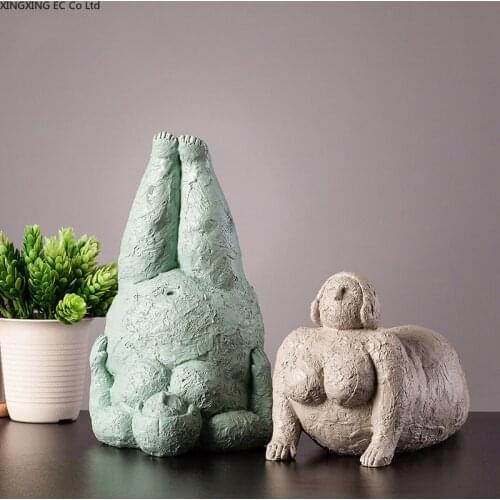 Fat Woman Decoration Creative Abstract Character Art Home Living Room Nordic Living Room Decoration Synthetic Resin Props