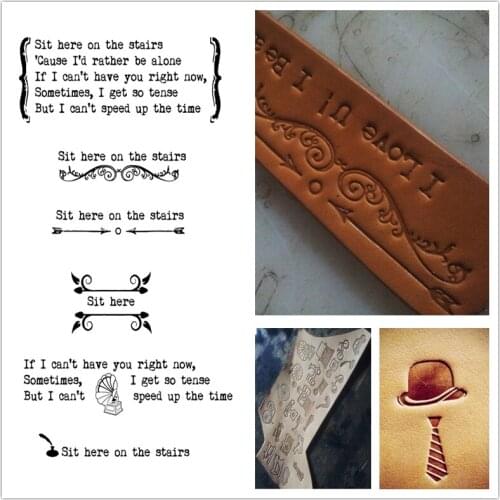 Vintage typewriterl letters sets Hand-work carving punches stamp craft with leather carving tools