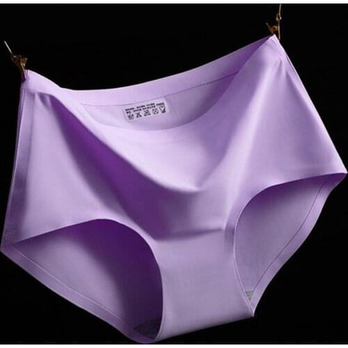Yasemeen One Piece Seamless Briefs Sexy Ice Silk Seamless Underwear Plus Size Seamless Panties Women Ultra-thin Underwear