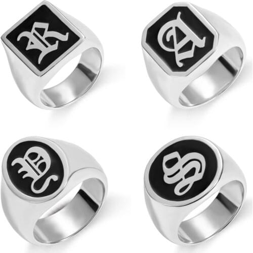Yonney Wholesale Personalized Ring Custom Women Signet Rings 2021 Trend Father Christmas Gift Initial Ring Silver ring