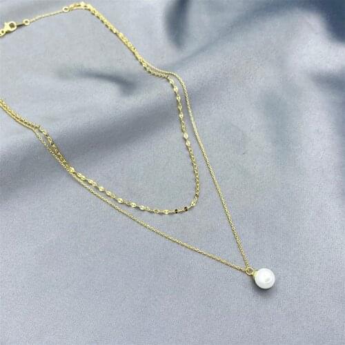 Double Chain Pearl Necklace