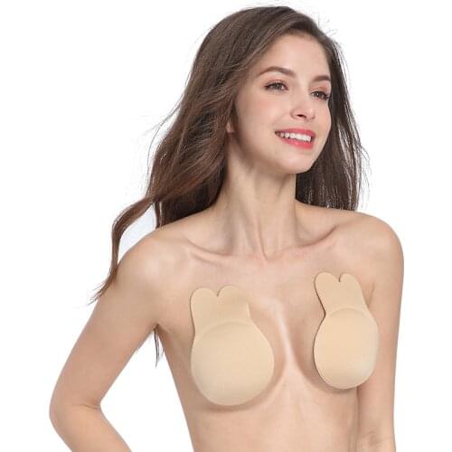 Women Silicone Self-Adhesive Sticky Bra Strapless Push Up Seamless Hot Sale Invisible Bra Sexy Nipple Cover Wedding Underwear