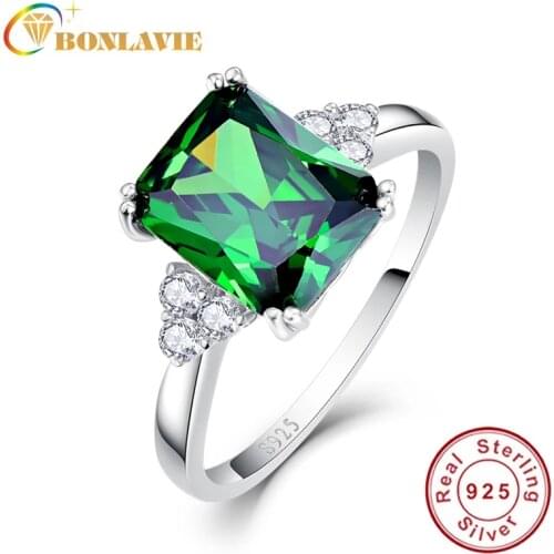 Fashion 5.3ct Nano Russian Emerald Ring High Quality Best Brand Jewelry For Women 925 Solid Sterling Silver Set