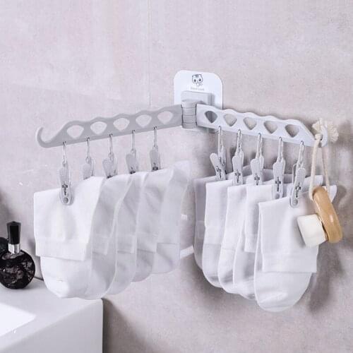 10clips Hang socks clothes rack multifunctional family hangers. Underwear baby hangers