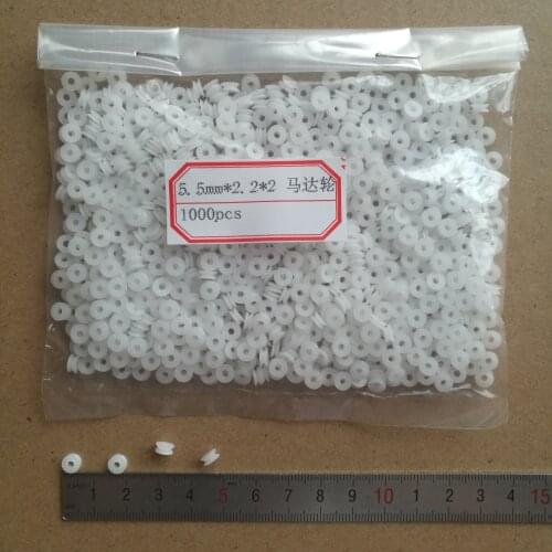 1000pcs 5.5x2.2x2mm plastic wheel for cassette deck Walkman belt Pulley tape Recorder motor