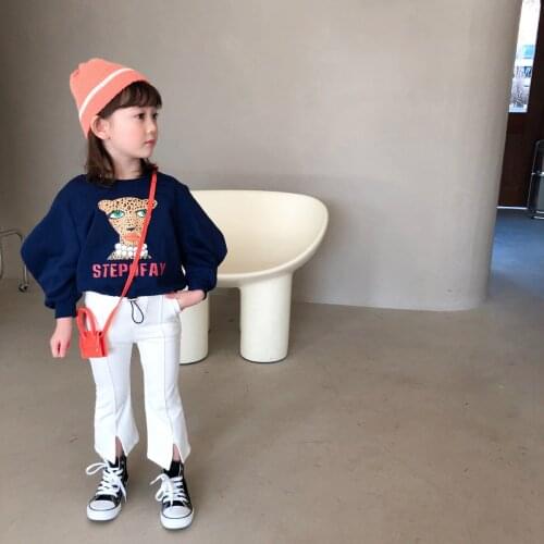 2021 Spring Autumn Girls Boys Cute Cartoon Sweatshirt Baby Kids Children Top Two Colors