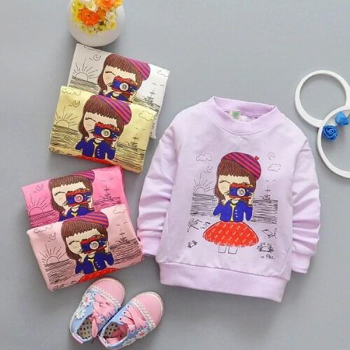 2020 Ins New Girls Shirts 0-3years Baby Sweatershirts Fashion Baby Clothing