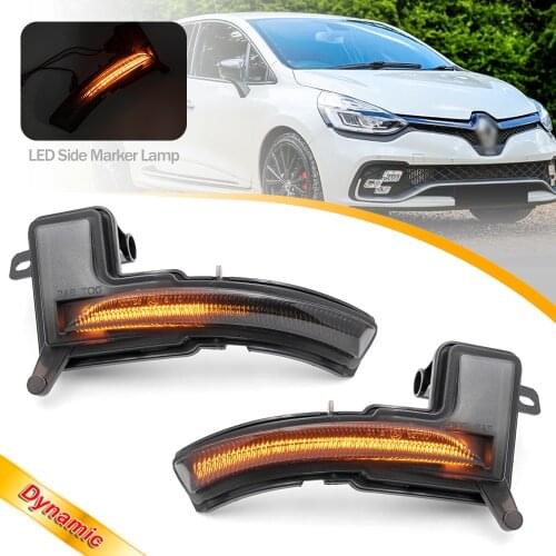 2X Dynamic Side Mirror Turn Signal Blinker Sequential Indicator Lamps For Nissan Micra Renault Captur Facelift Clio 4 IV RS MK4