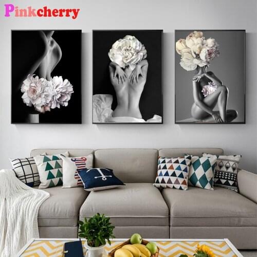 5d diy 3pcs Diamond painting Flowers Feather Women diamond embroidery cross stitch Modern Wall Pictures for Living Room