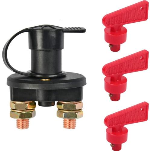 Battery Selector Switch 12V-48V Battery Power Cut Master Switch Disconnect Isolator Water-Resistant Battery Disconnect Switch