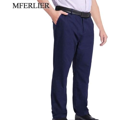 Spring Autumn Pants men 8XL waist 130cm 5XL 6XL 7XL large size cotton Plus size men pant