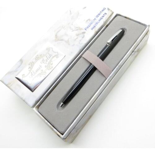 Wings Marble T266 Black Lacquer Ballpoint Pen | İsme Special Pen | Gift Pen